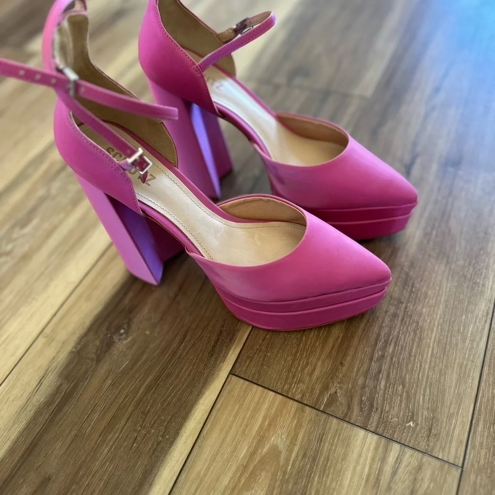 SCHUTZ womens elysee stacked platform high heels size 9B